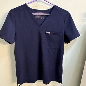 Figs Blue Fitted Short Sleeve T-Shirt